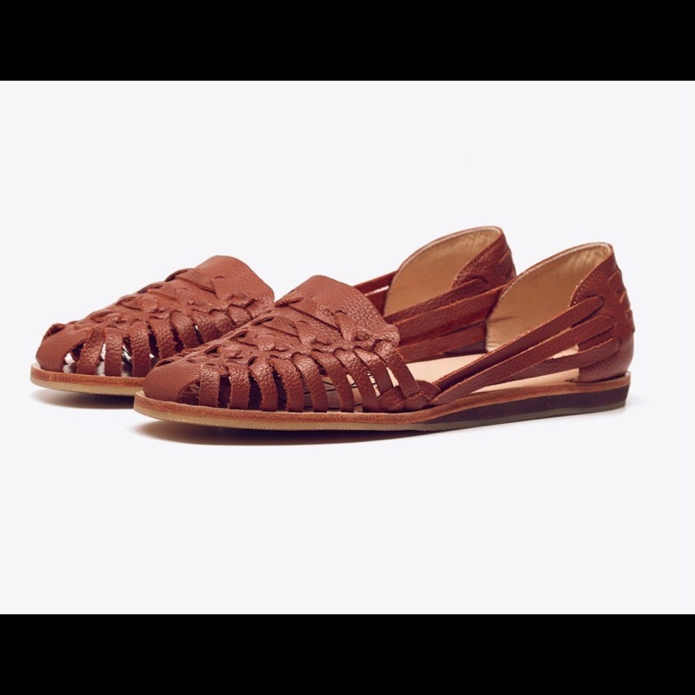 Nisolo Ecuador Huarache Sandal in burnt sienna